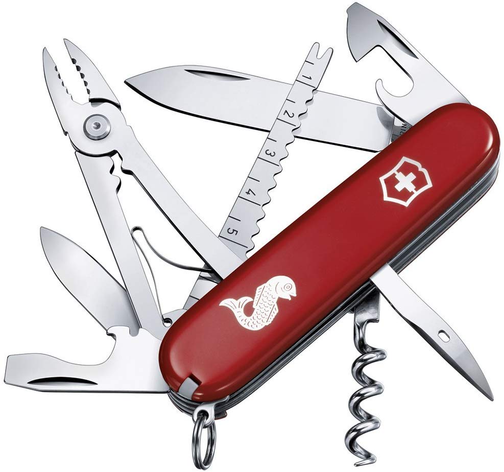 Victorinox Angler Red - Swiss Army Pocket Knife | Fishing | Freshwater | Saltwater | Outdoor | Fisherman | Gift | Birthday | Christmas | Multi Tool