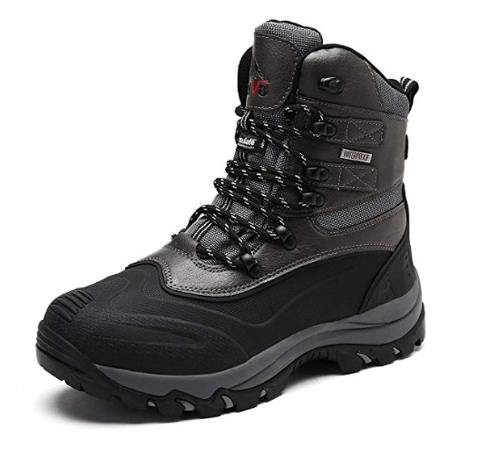 NORTIV 8 Men's Insulated Waterproof Construction Rubber Sole Winter Snow Boots | Fishing | Outdoor | Hunting | Work