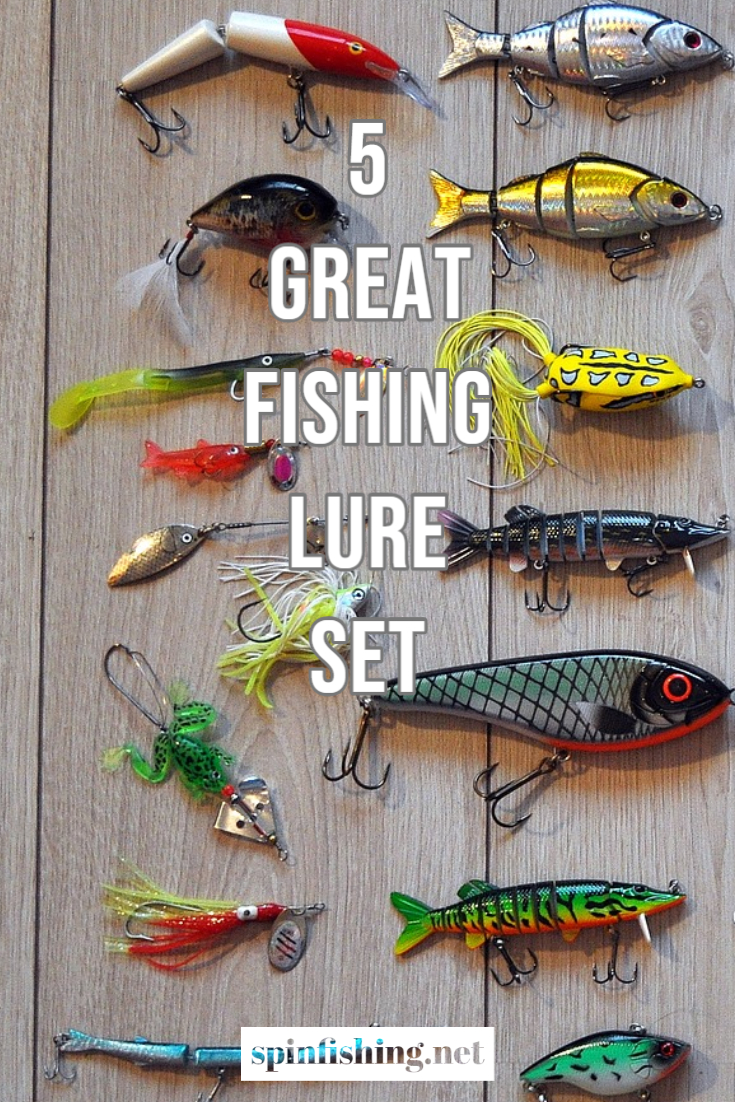 5 Great Fishing Lure Set | Gift | Pike | Largemouth Bass | Trout | Walleye | Perch | Crappie