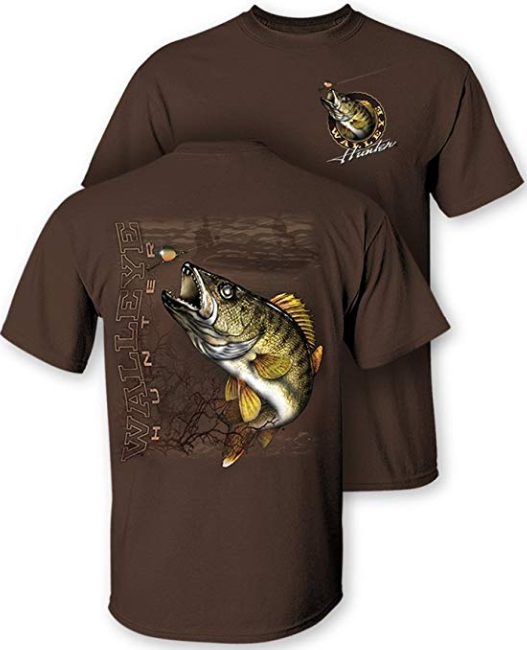 Follow the Action Walleye Hunter Two-Sided Short Sleeve Fishing T-Shirt | Gift | Father's Day | Christmas | Angler | Fisherman