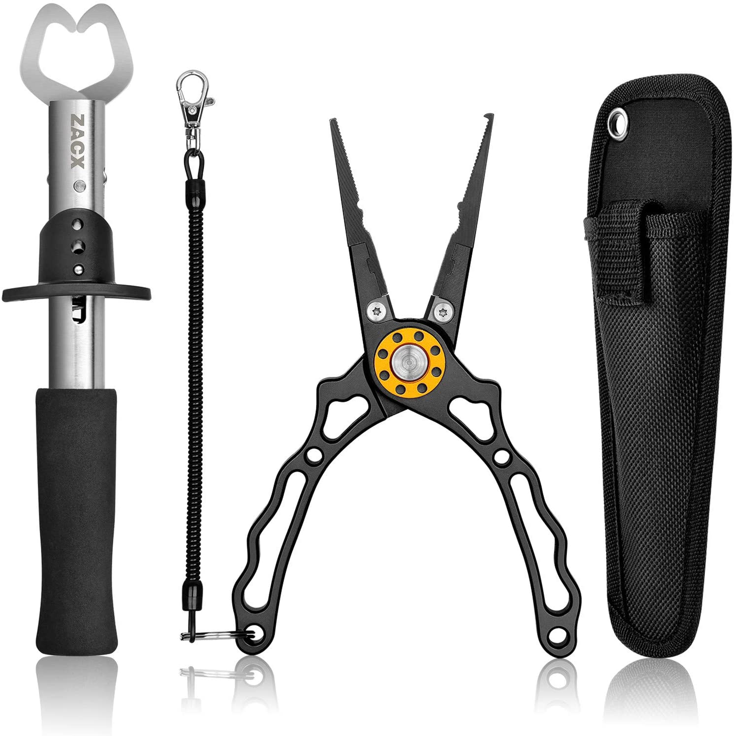 ZACX Fishing Pliers And Fish Lip Gripper | Christmas | Black Friday | Fathers Day | Birthday | Fisherman | Gift